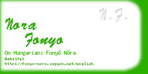 nora fonyo business card